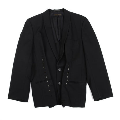 COMME des GARCONS Wool Stitch Shawl Jacket Black Size S
