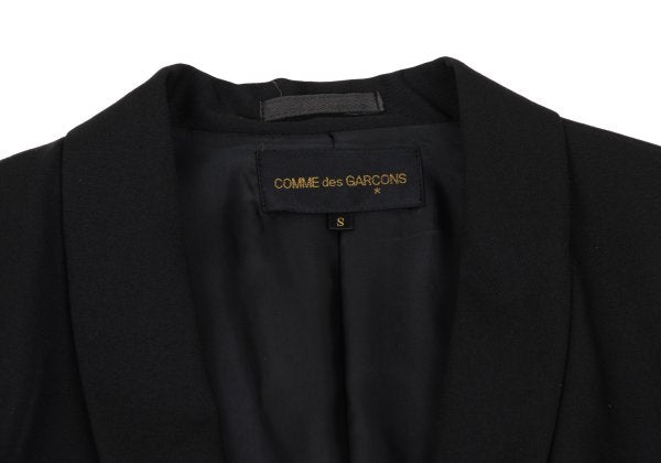 COMME des GARCONS Wool Stitch Shawl Jacket Black Size S