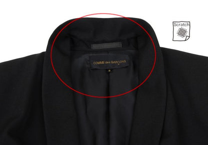 COMME des GARCONS Wool Stitch Shawl Jacket Black Size S