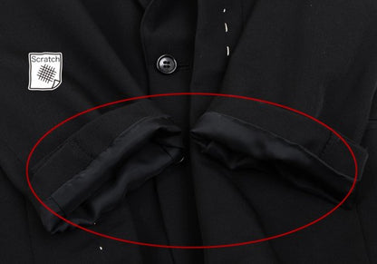 COMME des GARCONS Wool Stitch Shawl Jacket Black Size S