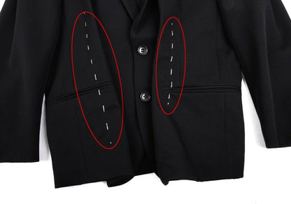 COMME des GARCONS Wool Stitch Shawl Jacket Black Size S