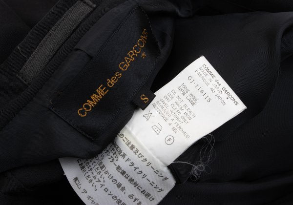 COMME des GARCONS Wool Stitch Shawl Jacket Black Size S