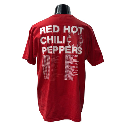 RED HOT CHILI PEPPERS Live Tour 2006 T-Shirt Red Size L