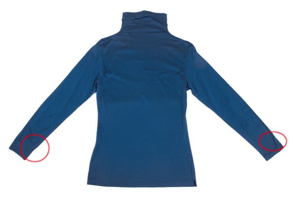 Yohji Yamamoto FEMME Cotton High-Neck Long Top Blue Size M