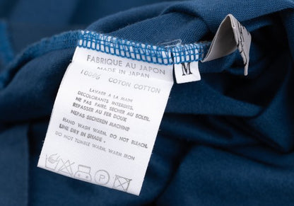 Yohji Yamamoto FEMME Cotton High-Neck Long Top Blue Size M