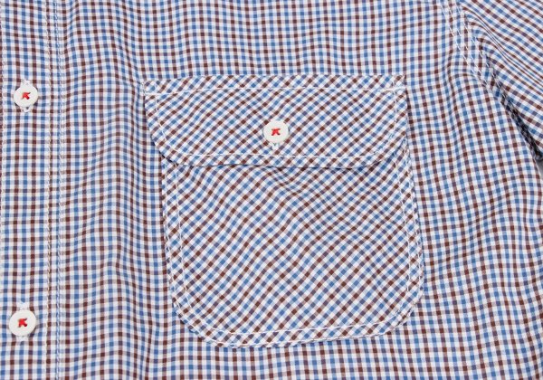 COMME des GARCONS HOMME Blue Check Flap Pocket Shirt Size L