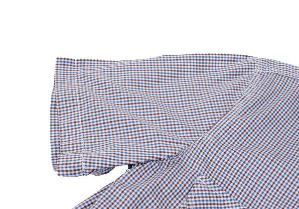COMME des GARCONS HOMME Blue Check Flap Pocket Shirt Size L