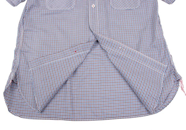 COMME des GARCONS HOMME Blue Check Flap Pocket Shirt Size L