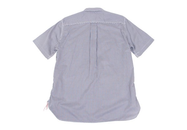 COMME des GARCONS HOMME Blue Check Flap Pocket Shirt Size L