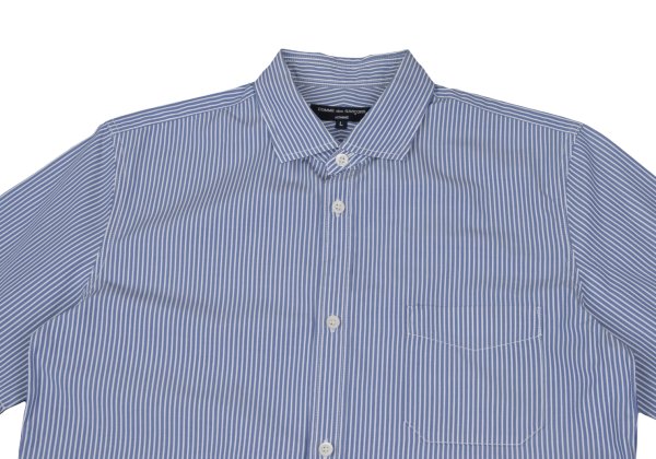 COMME des GARCONS HOMME Blue Stripe Pocket Shirt Size L