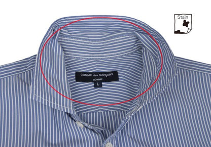 COMME des GARCONS HOMME Blue Stripe Pocket Shirt Size L