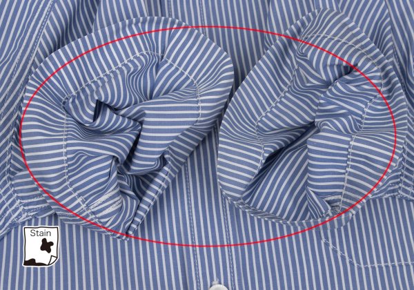 COMME des GARCONS HOMME Blue Stripe Pocket Shirt Size L