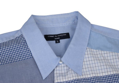 COMME des GARCONS HOMME Light Blue Panel Design Shirt Size L