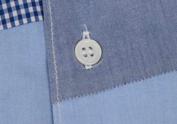 COMME des GARCONS HOMME Light Blue Panel Design Shirt Size L