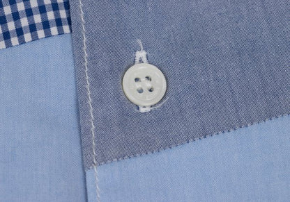 COMME des GARCONS HOMME Light Blue Panel Design Shirt Size L