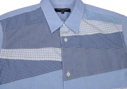 COMME des GARCONS HOMME Light Blue Panel Design Shirt Size L
