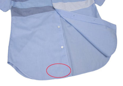 COMME des GARCONS HOMME Light Blue Panel Design Shirt Size L