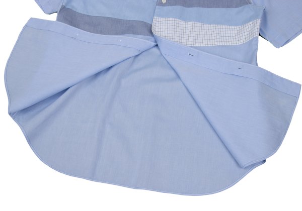 COMME des GARCONS HOMME Light Blue Panel Design Shirt Size L