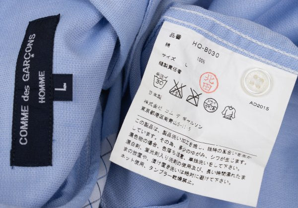COMME des GARCONS HOMME Light Blue Panel Design Shirt Size L