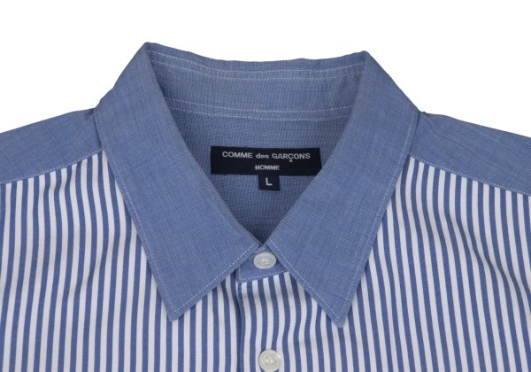 COMME des GARCONS HOMME Cotton Front Shirt Blue Size L