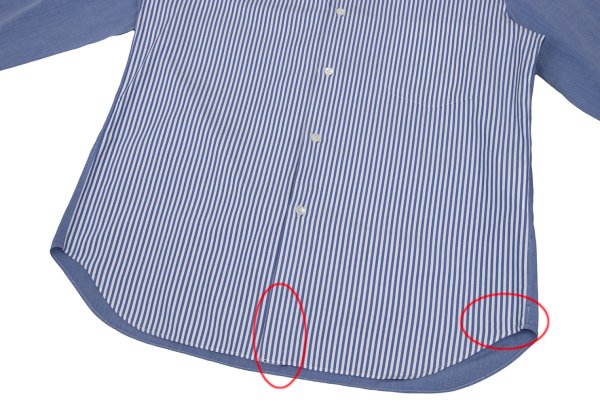 COMME des GARCONS HOMME Cotton Front Shirt Blue Size L