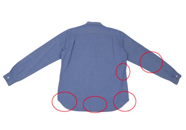COMME des GARCONS HOMME Cotton Front Shirt Blue Size L