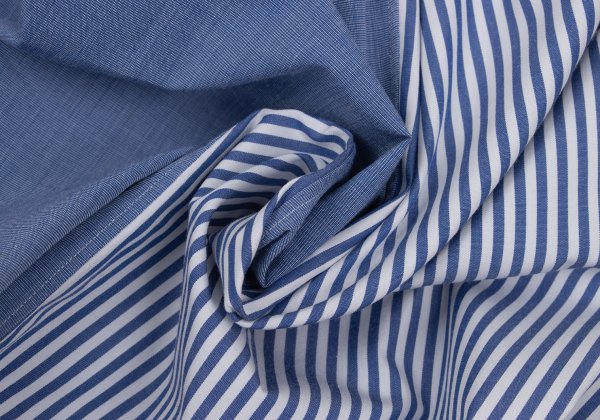 COMME des GARCONS HOMME Cotton Front Shirt Blue Size L