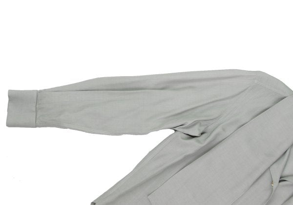 PRADA Bow Tie Neck Blouse Gray Size M