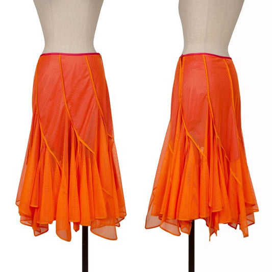 JUNYA WATANABE COMME des GARCONS Poly Skirt Orange Size XS
