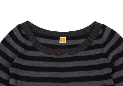 BOSS ORANGE HUGO BOSS Wool Silk Border Tunic Blk/Grey Knit Size M