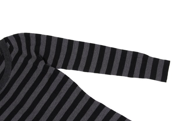 BOSS ORANGE HUGO BOSS Wool Silk Border Tunic Blk/Grey Knit Size M