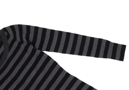 BOSS ORANGE HUGO BOSS Wool Silk Border Tunic Blk/Grey Knit Size M