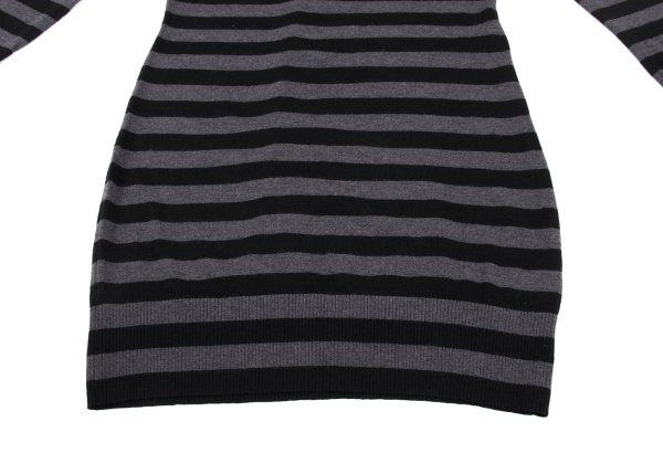 BOSS ORANGE HUGO BOSS Wool Silk Border Tunic Blk/Grey Knit Size M