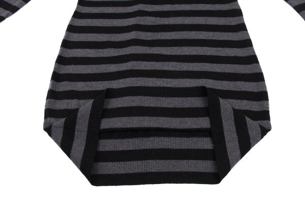 BOSS ORANGE HUGO BOSS Wool Silk Border Tunic Blk/Grey Knit Size M