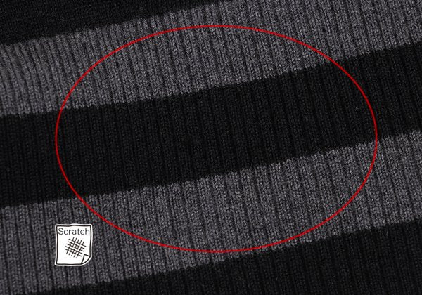 BOSS ORANGE HUGO BOSS Wool Silk Border Tunic Blk/Grey Knit Size M