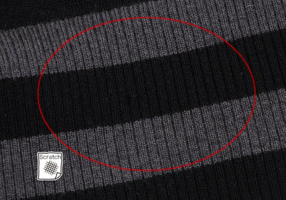 BOSS ORANGE HUGO BOSS Wool Silk Border Tunic Blk/Grey Knit Size M