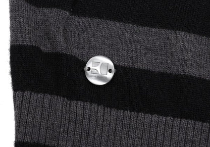 BOSS ORANGE HUGO BOSS Wool Silk Border Tunic Blk/Grey Knit Size M