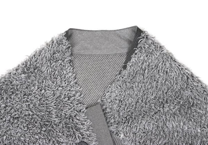 ISSEY MIYAKE Cotton Boa Panel Asymmetrical Vest Gray Size 3