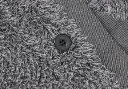 ISSEY MIYAKE Cotton Boa Panel Asymmetrical Vest Gray Size 3