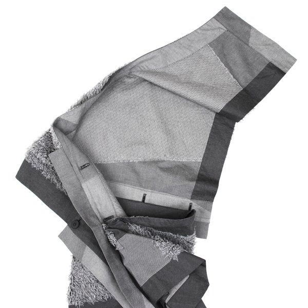 ISSEY MIYAKE Cotton Boa Panel Asymmetrical Vest Gray Size 3