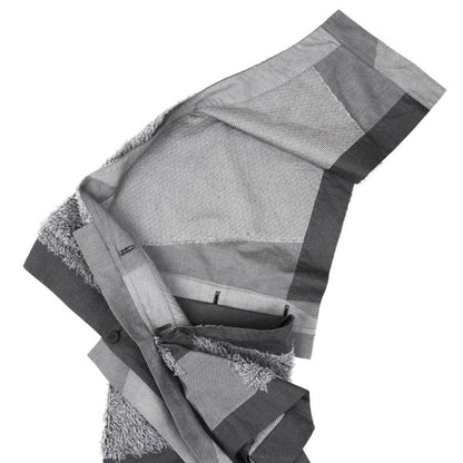 ISSEY MIYAKE Cotton Boa Panel Asymmetrical Vest Gray Size 3
