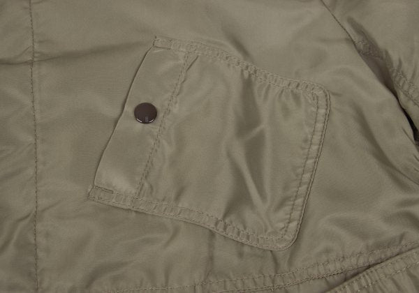 ZUCCA Nylon Twill Puckered Alpaca Fur Jacket Khaki Size S