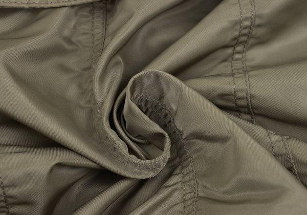 ZUCCA Nylon Twill Puckered Alpaca Fur Jacket Khaki Size S