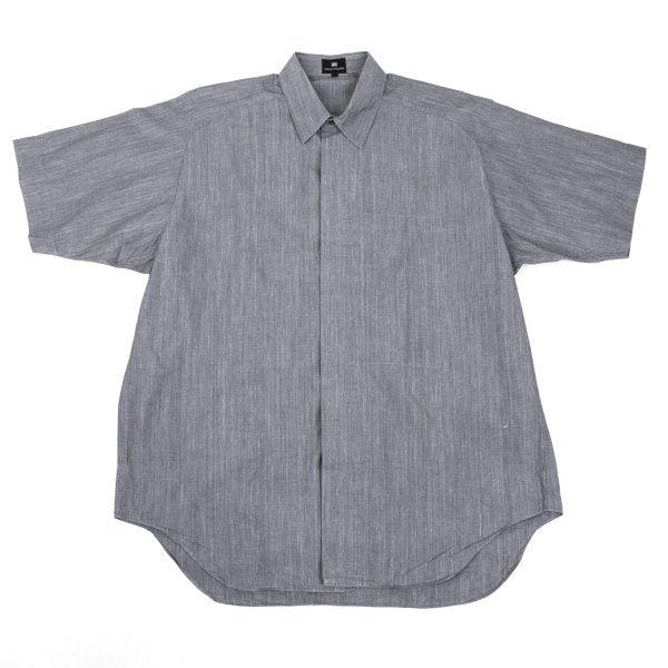 ISSEY MIYAKE im Cotton Fly Front SS Shirt Gray Size M