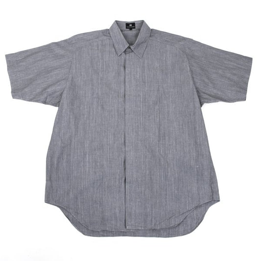 ISSEY MIYAKE im Cotton Fly Front SS Shirt Gray Size M