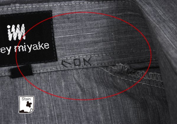 ISSEY MIYAKE im Cotton Fly Front SS Shirt Gray Size M