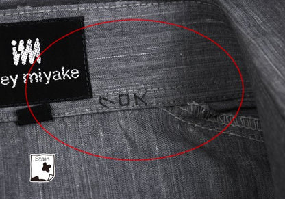 ISSEY MIYAKE im Cotton Fly Front SS Shirt Gray Size M