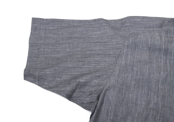 ISSEY MIYAKE im Cotton Fly Front SS Shirt Gray Size M