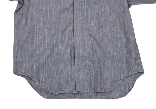 ISSEY MIYAKE im Cotton Fly Front SS Shirt Gray Size M