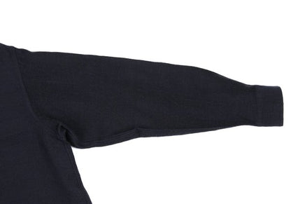 ISSEY MIYAKE im Wool Cotton Mao Collar Shirt Navy Size M